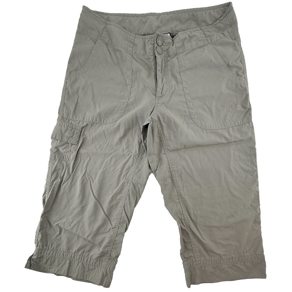 The North Face Womens Tan Cargo Hiking Shorts Lightweight Outdoor Nylon Utility‎